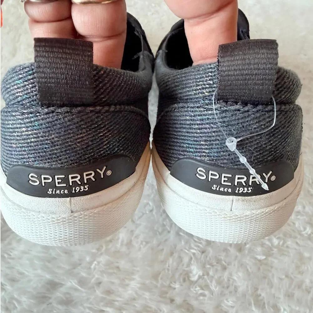Sperry Pier Wave Iridescent Sparkle Slip-On Sneakers Women’s 9 NWOT